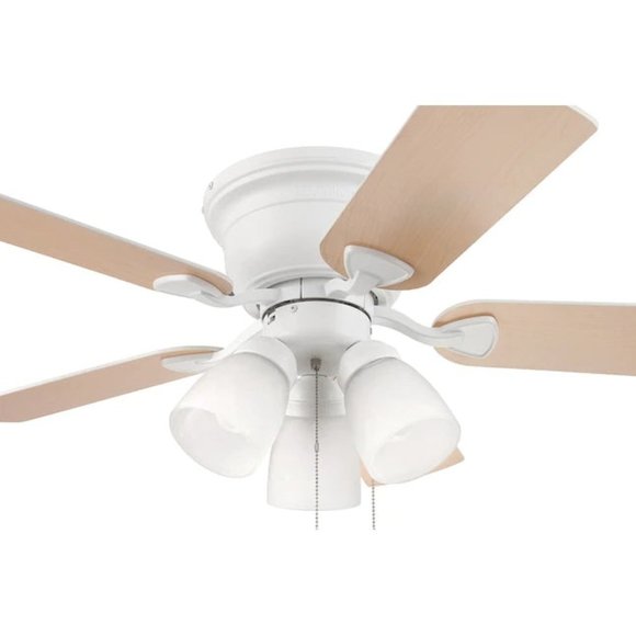 Harbor Breeze Centreville 42-in White Indoor Flush Mount Ceiling Fan with Light - Picture 6 of 6